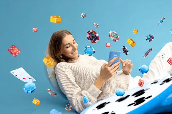 BG44 — A high-class gaming experience without limits A woman in a luxurious green gown next to an ornate roulette wheel, capturing the upscale casino mood of BG44.