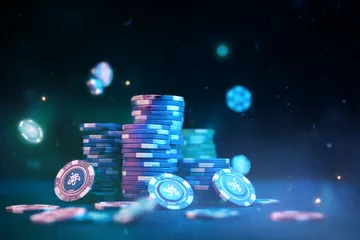 A laptop glowing with a bright login prompt in a minimalistic setup, symbolizing the protected access system at BG44.